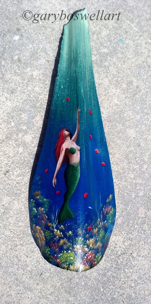 Mermaid painted frond