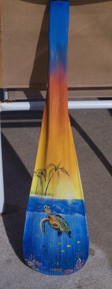  Original paintings on Palm Tree Fronds by Florida artist Gary Boswell
